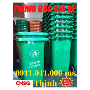 Cung cấp thùng rác nhựa HDPE 120lit 240lit giá rẻ tại đà nẵng, vĩnh long lh 0911.041.000